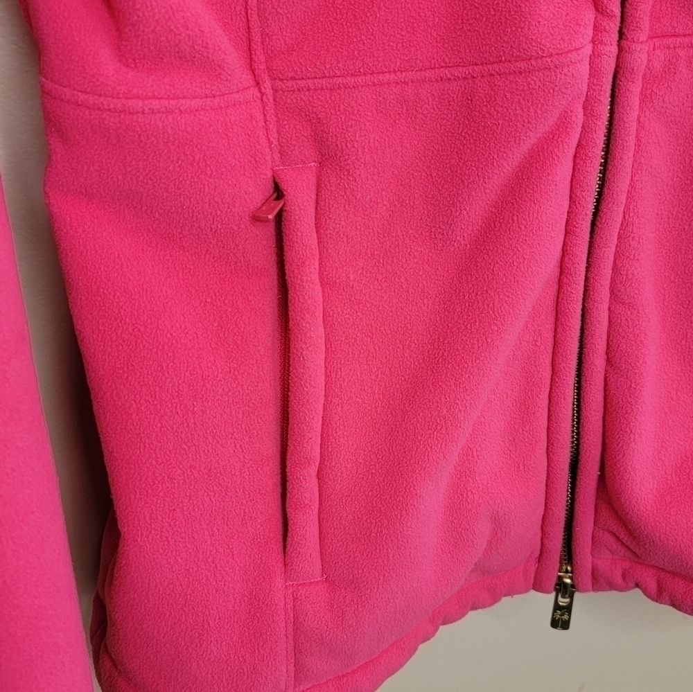 Lilly Pulitzer Grace Pink Fleece Zip Front Jacket Zipper Pockets Size XS Sporty - Picture 4 of 8